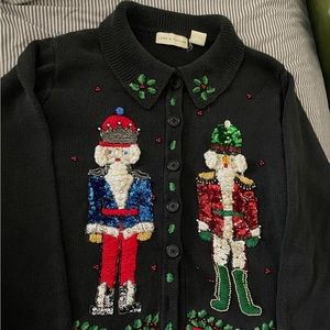 Vintage Lord and Taylor Nutcracker cardigan